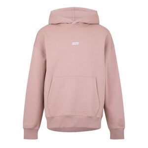 Hugo Mens Logo Cotton Overhead Relaxed Fit Hoodie / Pale Pink